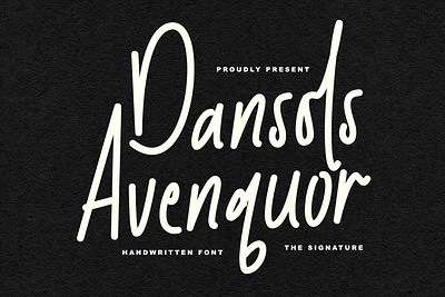 Dansols Avenquor Handwritten Font animation branding design font fonts graphic design illustration logo nostalgic