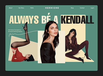 HERMIONE - Fashion E-commerce branding fashion fashion web design illustration landing page streetwear ui ux website design