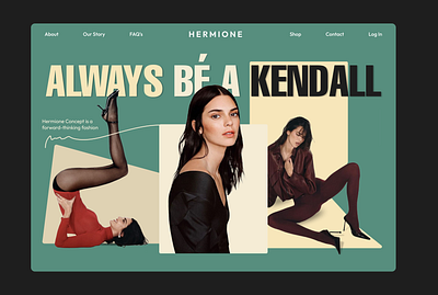 HERMIONE - Fashion E-commerce branding fashion fashion web design illustration landing page streetwear ui ux website design