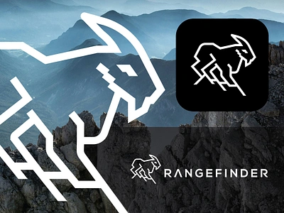 visual identity - mountain goat adenture animal branding climber climbing goat graphic design identity illustration line art logo logo design logos mountain mountain goat outdoors peak summit