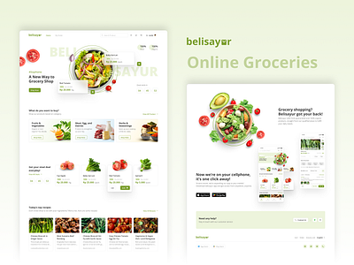 Belisayur | Online Grocery Store branding design e commerce figma illustration landing page online shop product design ui design uiux ux design web commerce