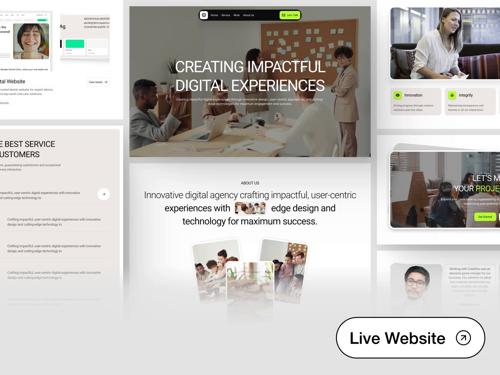Example of Website Design + Nocode Development