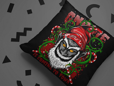 Cyborg Gnome apparel artwork christmas clothing design gnome holiday illustration mecha merch new year santa claus season winter