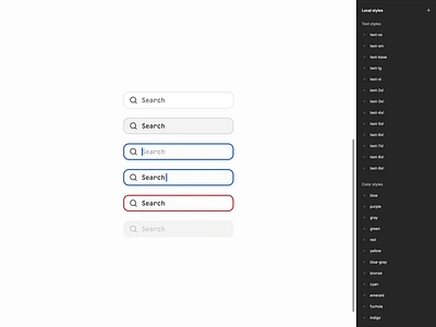 Search Bar component in Figma branding design design system design systems figma figma ui kit interface search search button search input search ui ui ui kit ux web designer