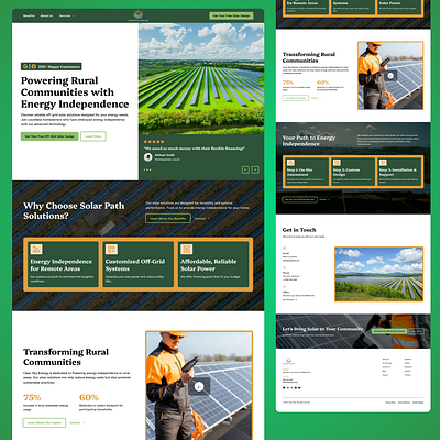 Harvest Solar 🌾 | Rural Solar Company Website Design clean energy energy landing page modern off grid solar solar solar company website solar company website design solar energy solar website solar website design web design website