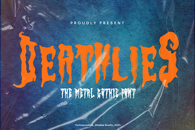 Deathlies – Metal Gothic Font classic deathmetal decorative design display font illustration ligature magazine metal modern music new poster rock typeface typography unique vintage web