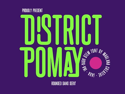 District Pomay Rounded Sans Serif Font animation branding design font fonts graphic design logo nostalgic