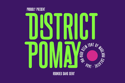 District Pomay Rounded Sans Serif Font animation branding design font fonts graphic design logo nostalgic