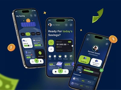 Jar Saver - Finance app benefits branding coin expence finance app glow goals gradient growth illustration jar jar saver logo money money illustration money saver nurdiansyah saving saving app ui