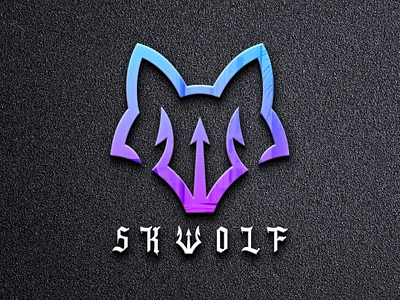 Logo Design Concept for SKWOLF brand branding design game gamer graphic design identity logo spear trident vector visual wolf