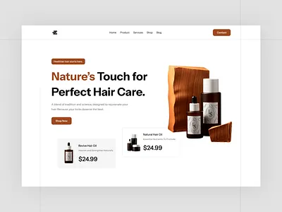 Hair Care - Landing Page haircare herosection productdesign ui uiux webdesign