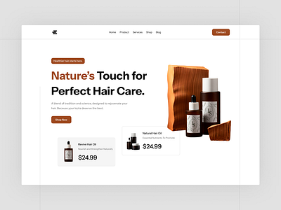 Hair Care - Landing Page haircare herosection productdesign ui uiux webdesign