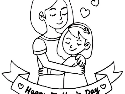 Mother's Day Coloring Pages https://