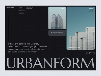 UrbanForm - Architecture Landing Page architect architecture building classic clean design house interior landing page minimal modern photo photography property real estate swiss swiss style ui web website