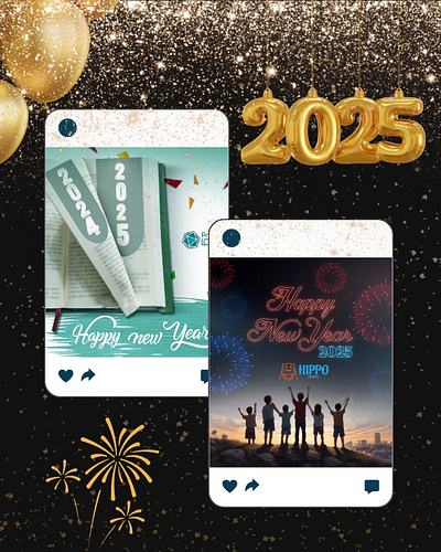 Happy new year 2025 social media post 2025 banner branding design graphic design happy new year illustration illustrator photoshop post social media creative vector