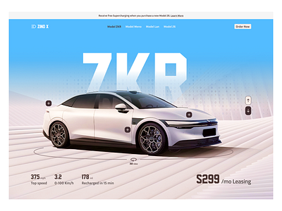 Electric Car - Web header Concept Design car landing page car parking car web header car webiste deisgn with ai electric car change electric vehicle ev cars new design 2025 popular design recharge website header design