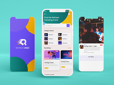 Refresh Your Events: Mobile App Design for Seamless Planning animation branding event dashboard: graphic design logo design mobile app design ui ui app