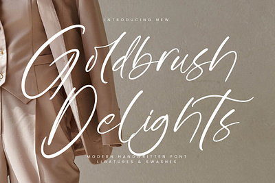 Goldbrush Delights - Modern Handwritten Font style