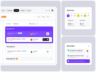 Mondly – Personal Language Learning Planner app dashboard platform saas shedule ui user experience user interface ux web app