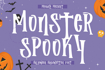 Monster Spooky - Halloween Handwritten Font style