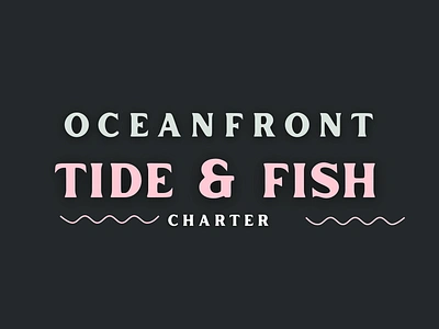 Ocean Front Charter Logo app branding design graphic design illustration logo typography ui ux vector