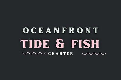 Ocean Front Charter Logo app branding design graphic design illustration logo typography ui ux vector