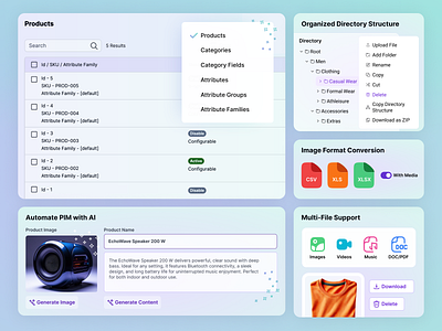 UnoPim ai content generation manage multiple channels pim pim design pim ui product data product management ui ui ux design unopim unopim webkul ux webkul design