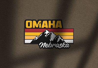 Omaha Nebraska Sticker Design america nebraska omaha omaha city omaha gift omaha ne omaha sticker sticker sticker design sticker mockup usa