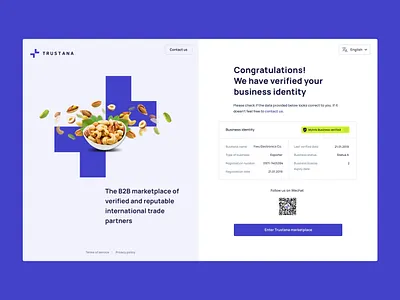 Onboarding to B2B platform b2b blockchain credentials e commerce trust ui ux ux design