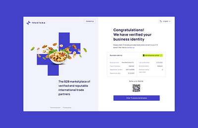 Onboarding to B2B platform b2b blockchain credentials e commerce trust ui ux ux design
