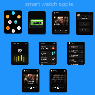 smart watch apple app apple watch figma ui