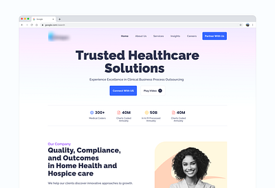 Landing Page Design about banner clean count creative design designer healthcare herosection homepage landing page minimal new saas service simple ui ui design