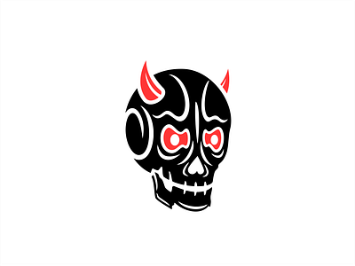 Oni Skull Logo branding demon demon logo graphic design logo logo design logos modern logo oni logo skull skull logo vector