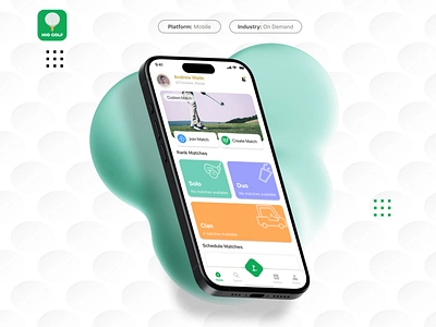 Hio Golf Mobile App Design app design figma game design graphic design logo mobile game ui ux