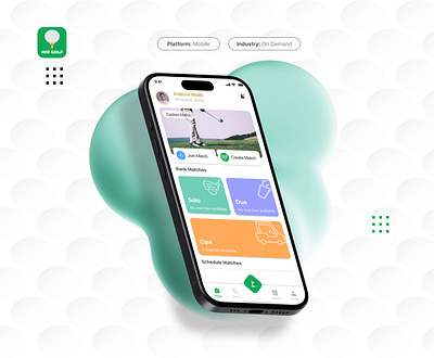 Hio Golf Mobile App Design app design figma game design graphic design logo mobile game ui ux