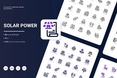 Solar Power Icon Pack energy enveronment icon icon design icon pack icon set panel power solar