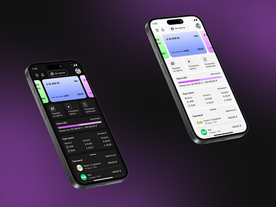 Banking app home page | Dark and light theme bank mobile app mobile bank ui ui design ui ux design ux ux design