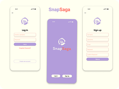 App UI app design login mobile responsive sign up ui