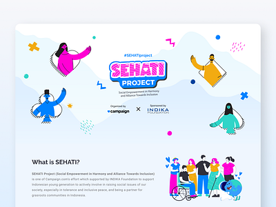 Campaign.com | SEHATI Project Microsite graphic design illustration landing page microsite ui ui design uiux ux ux design website