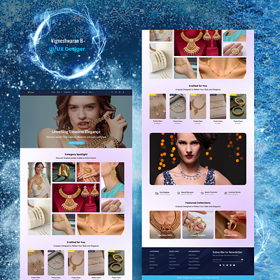 E- Commerce Website ecommerceui goldjewelrydesign graphic design jewelryecommerce luxuryui responsivedesign ui uiuxdesign userinterface webdesigninspiration