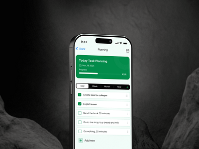 Task Planning App app clean ui daily planner goal setting mobile app design plan app productivity app progress ui task management task planner task planning app task progress task tracker to do list ui uiux design