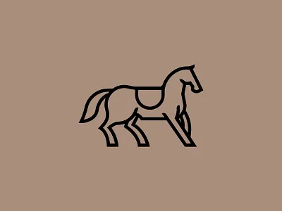 Horse Logogram animal branding club design digital editorial gold horse icon illustration indonesia lineart logo logogram mammal race simple ui vector