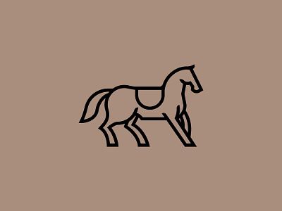 Horse Logogram animal branding club design digital editorial gold horse icon illustration indonesia lineart logo logogram mammal race simple ui vector