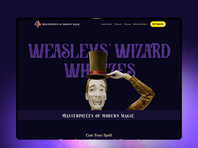 Magic Themed Website darktheme design fantasydesign harrypotter interactivedesign magicalui magicdesign mystical potiondesign spellbinding ui uiinspiration userengagement ux uxdesign weasleyswizardwheezes wizardry