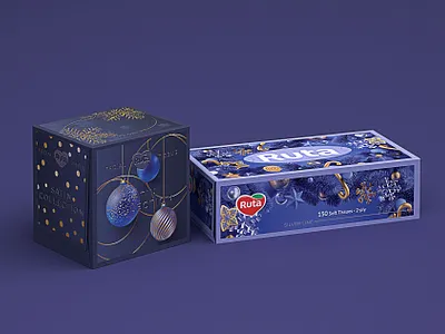 New Year's facial tissue packaging