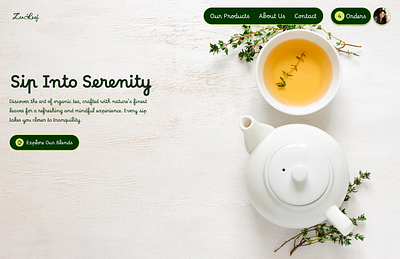 ZenLeaf: Premium Organic Tea Brand branding concept page graphic design landing page organic tea tea tea website tea website landing page ui userinterface ux zenleaf