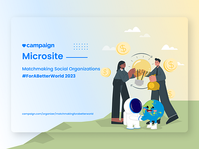 Campaign.com | Matchmaking Social Organizations Microsite graphic design illustration landing page microsite ui ui design uiux ux ux design website