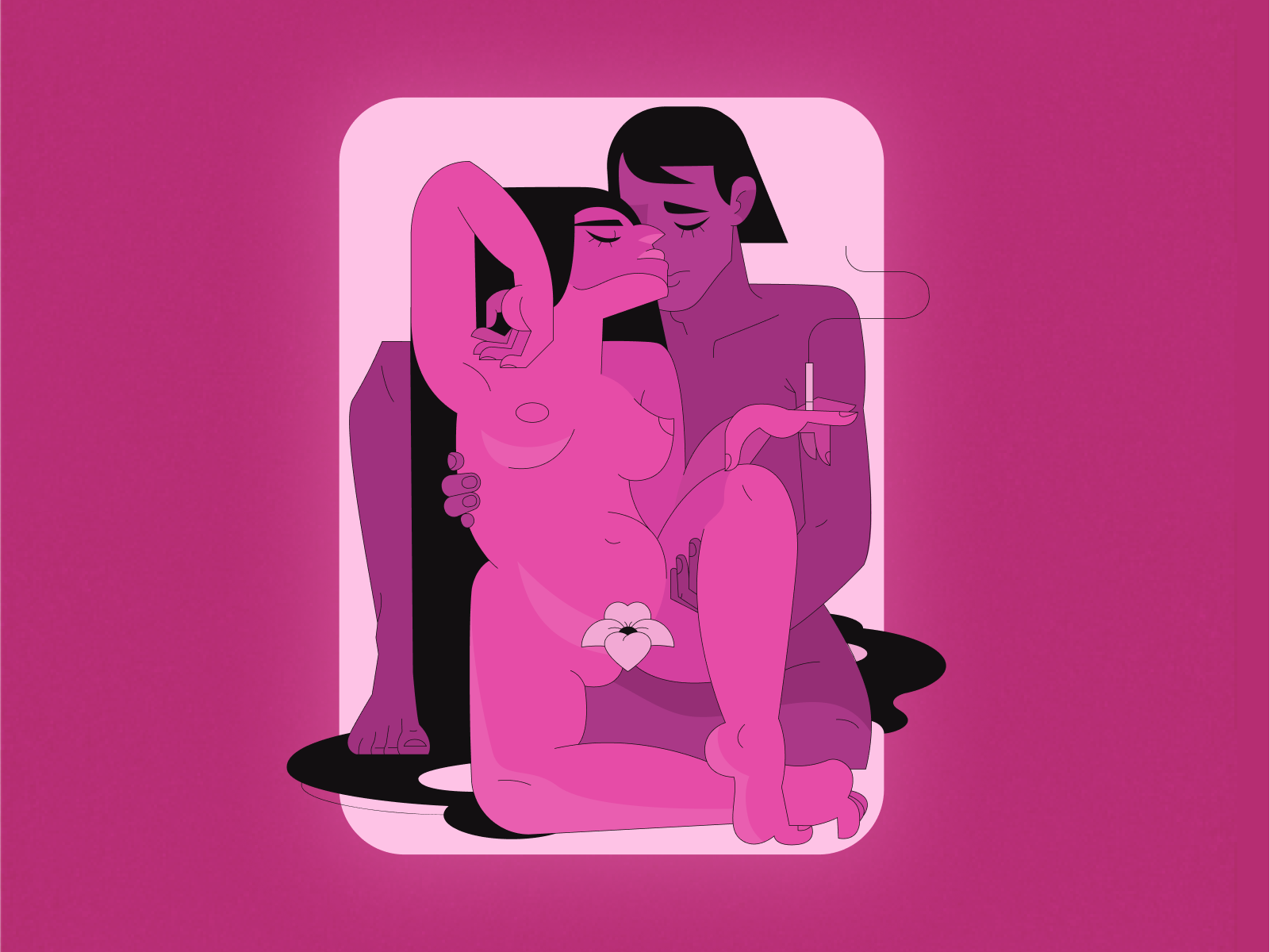 Lily character concept girl illustration love pink smoke vector