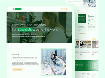 Web Design Concept for a Labroratory Company. laboratory web desigb medical website design ui design user interface web design website design