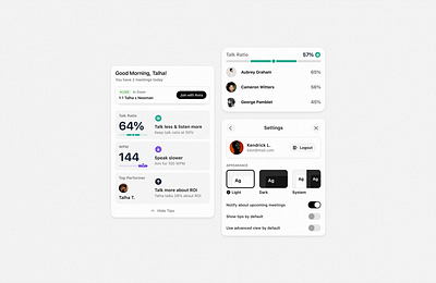 Minimal Meeting Widgets app design figma macos minimal ui uxdesign webapp